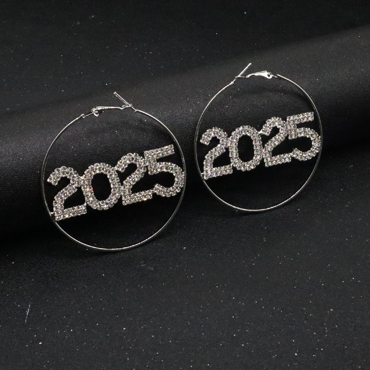 1 Pair Ring Earrings Fashion Full Rhinestone Earrings Jewelry dealsniper-net