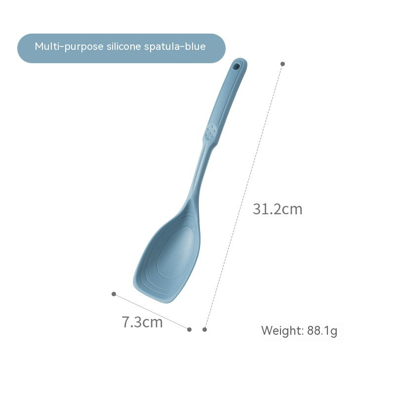 Household Multifunctional Spatula Edible Silicon Kitchen dealsniper-net Ladel Blue