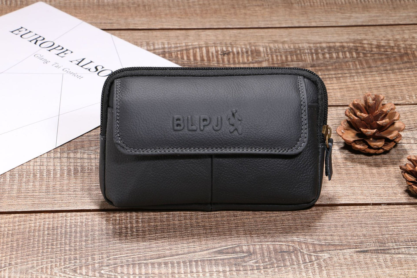 New type of hot selling men's 6 size belt and leather belt handbag Men DealSniper.net Black 6