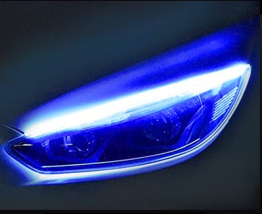 Car Light Turn Signal Led Strip Car LED Daytime Running Vehicle Gym From House Blue to Yellow 2pcs 30cm