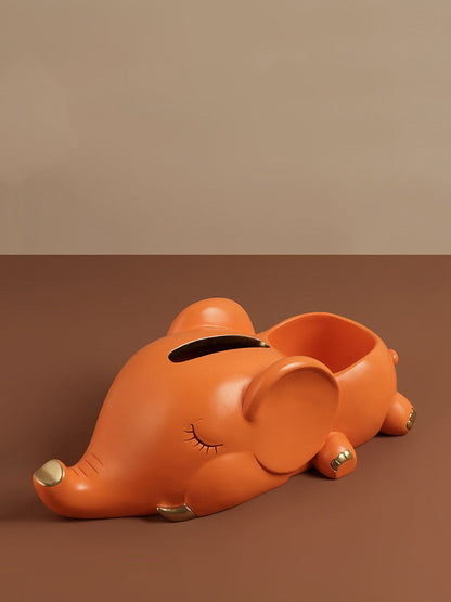 Creative Elephant Multifunctional Tissue Box House DealSniper.net Orange