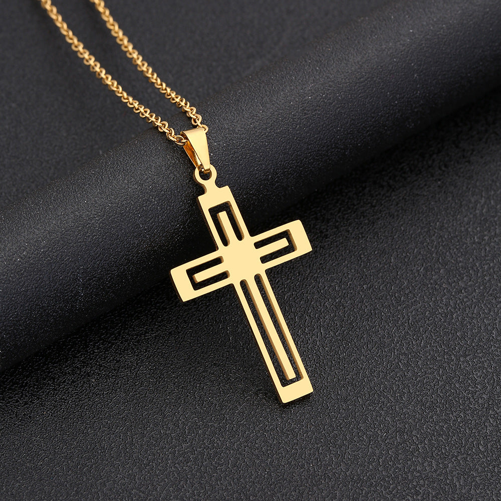 Stainless Steel Cross Necklace Jewelry Fashion Jewelry Gym From House Gold3