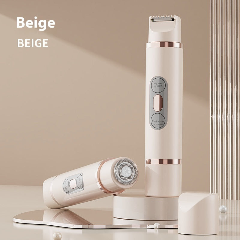 Dual-Head Electric Shaver Painless Women's Epilator Beauty Gym From House Beige