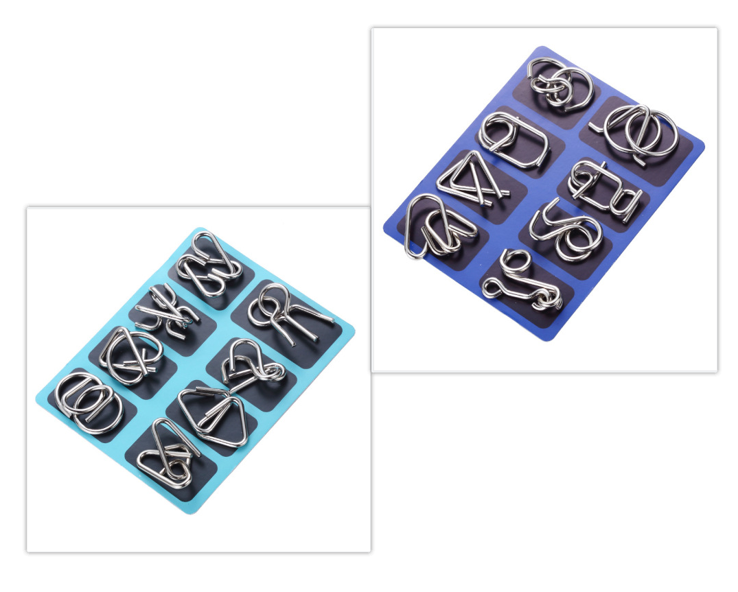 Intellectual Buckle 8 Piece Set ABC Metal Puzzle Nine Series