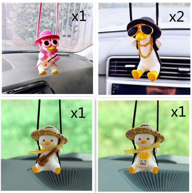 Pistol Cowboy Duck Car Rearview Mirror Pendant Decoration Vehicle Gym From House Set