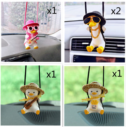 Pistol Cowboy Duck Car Rearview Mirror Pendant Decoration Vehicle Gym From House Set