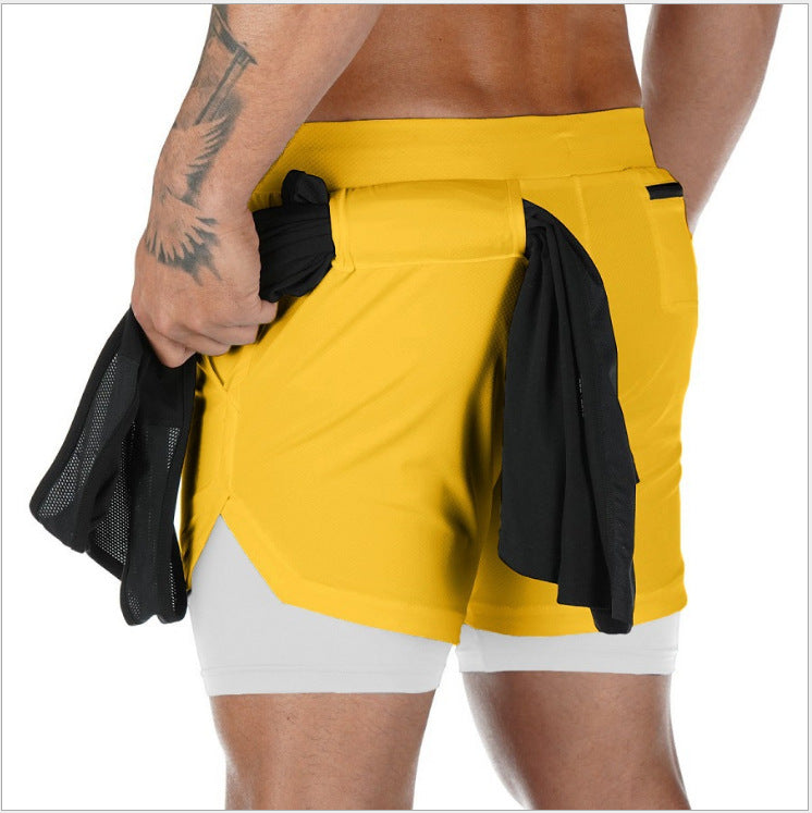 Summer Running Shorts Men 2 in 1 Sports Shorts Men dealsniper-net