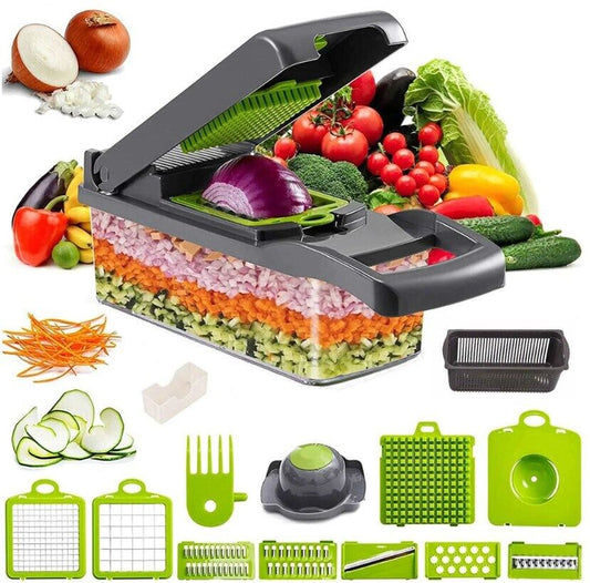 16 In 1 Vegetable Chopper Fruit Food Chopper Slicer Peeler Kitchen dealsniper-net Stainless steel