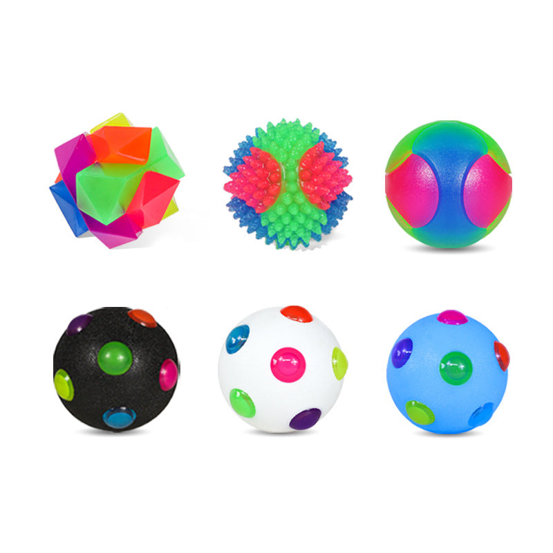 Small Dog Pet Training Interactive Luminous Elastic Ball Pets Gym From House