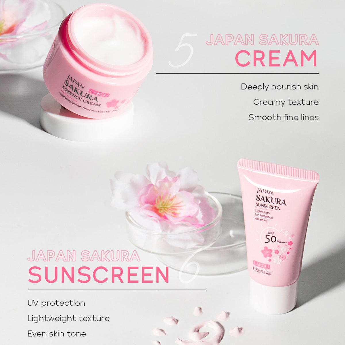 Skin Care Set JAPAN SAKURA Women Beauty Gift Sets Beauty dealsniper-net