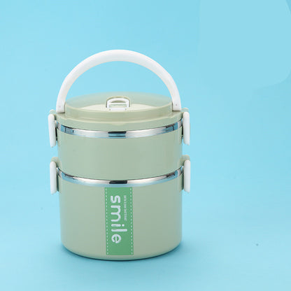 Stainless Steel Lunch Box Kitchen dealsniper-net Green 2 layers