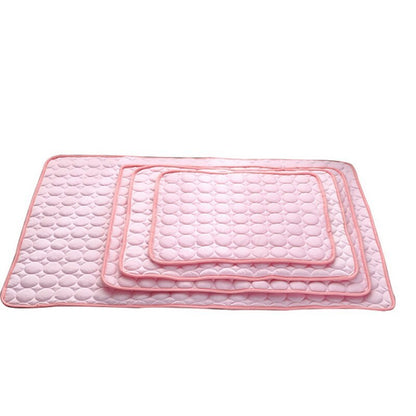 Pet Dog Cat Ice Silk Cold Nest Pad For Cooling In Summer Pets dealsniper-net Pink 150x100cm