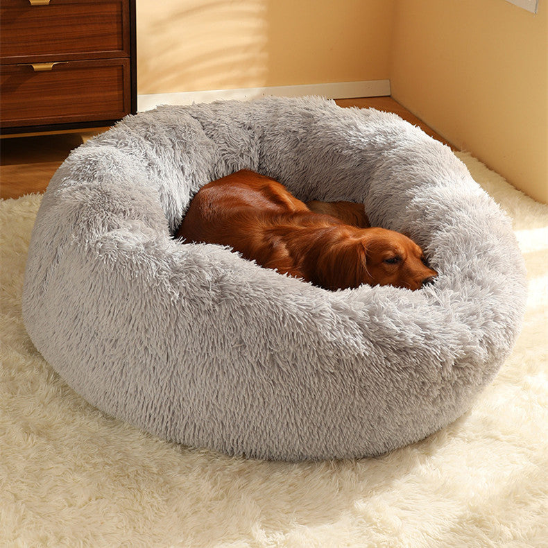 Warm Plush Pet Nest Round Fashion Pets Gym From House