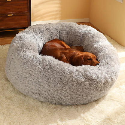 Warm Plush Pet Nest Round Fashion Pets Gym From House