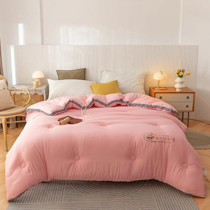 Three-dimensional Washed Cotton Spring And Autumn Quilt House DealSniper.net Pink 150x200cm