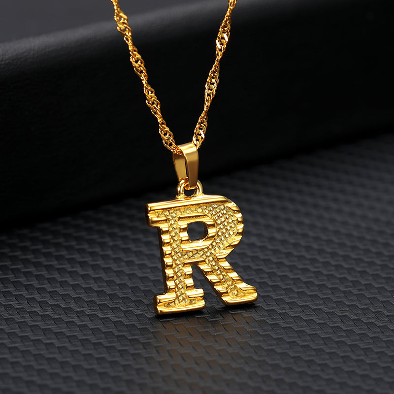 26 letters gold-plated pendant necklace Jewelry dealsniper-net R