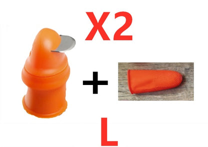 Silicone Thumb Knife Finger Protector Gears Cutting Garden DealSniper.net Angle L 2PCS