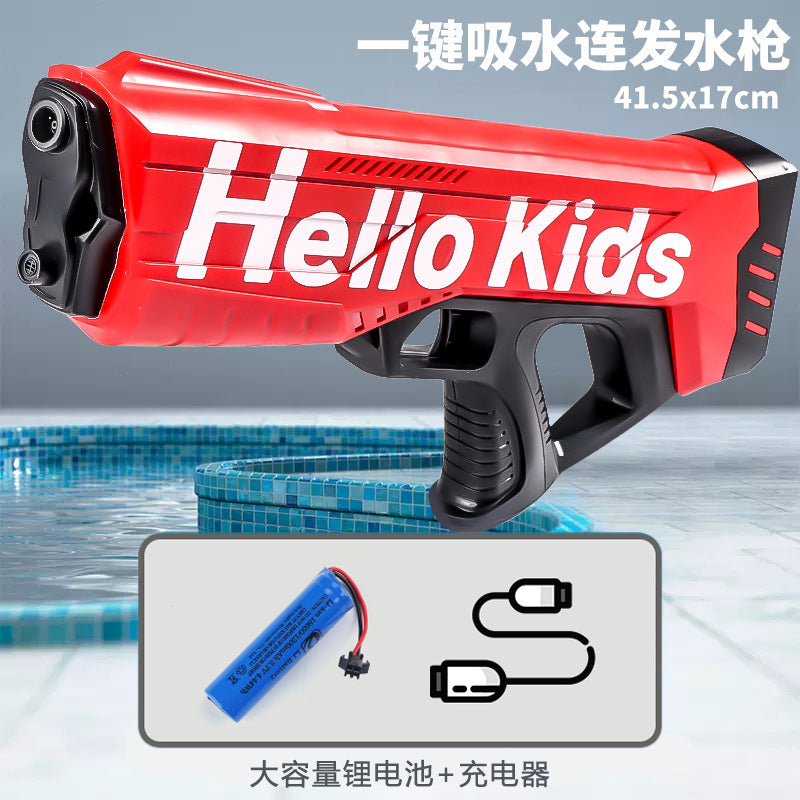 Children's Electric Continuous Hair Gun Toy Kids dealsniper-net Black And Red Water Gun