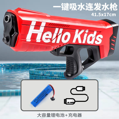 Children's Electric Continuous Hair Gun Toy Kids dealsniper-net Black And Red Water Gun