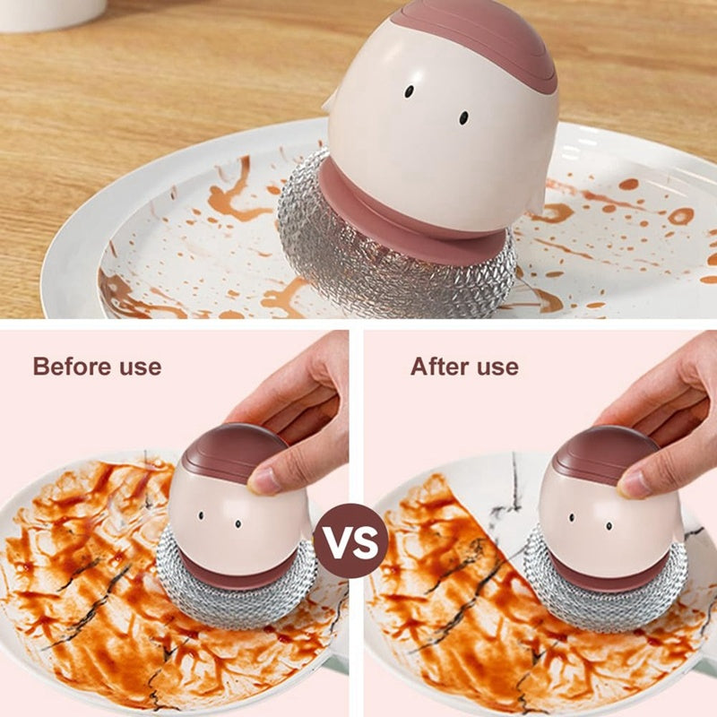 Automatic Liquid Filling Dishwashing Brush Kitchen Dish Brush Kitchen DealSniper.net