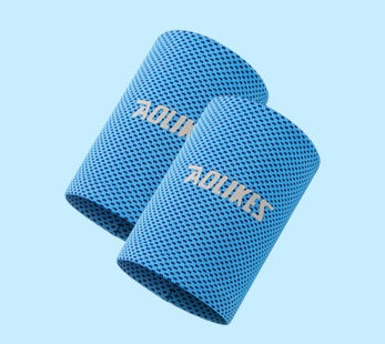 Wrist Brace Support Breathable Ice Cooling Tennis Wristband sport DealSniper.net Sky blue M