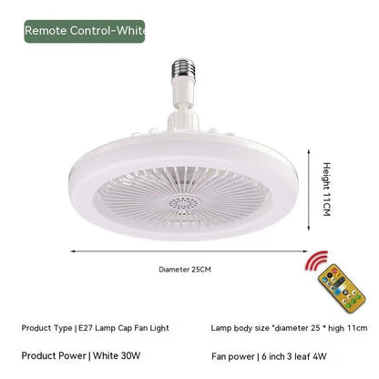 Remote Control E27 Screw Adjustable Light Aromatherapy Home Decor dealsniper-net Remote Control Fan White 30W Universal Lamp Holder