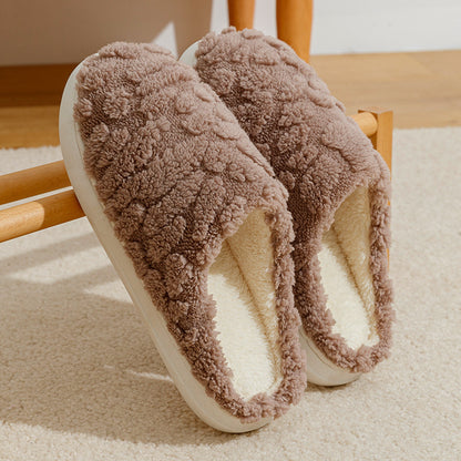 Home Fuzzy Slipper Unisex Cartoon Winter Plush Slipper Women dealsniper-net Coffee 40to41