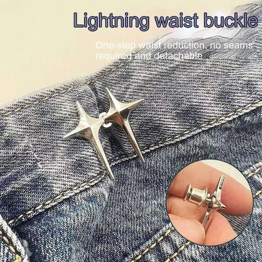 Adjustable Waist Jeans Waist-tight Artifact Button Women DealSniper.net