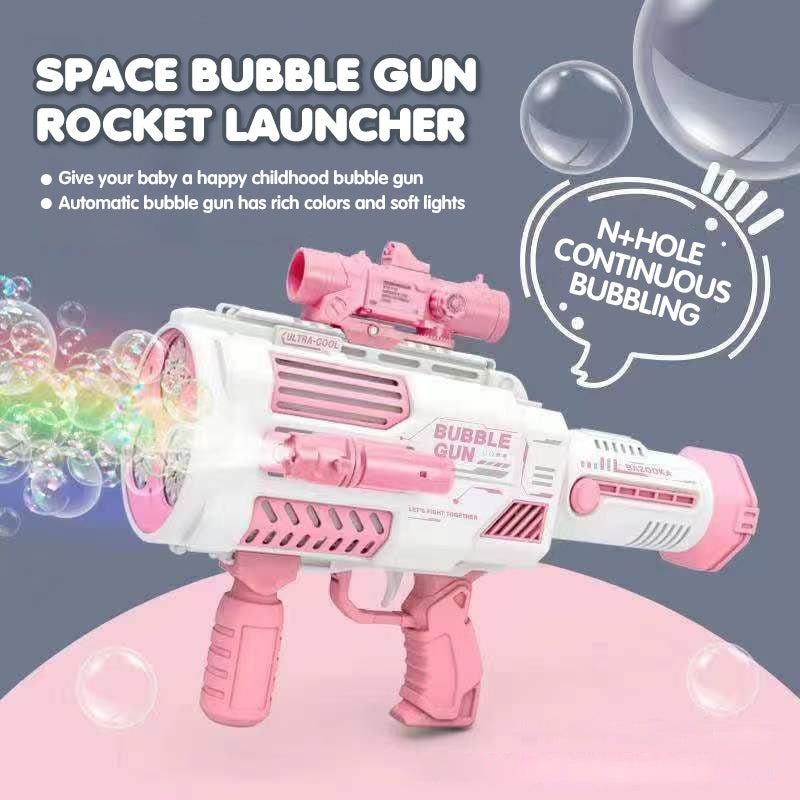 Bubbles Gun Kids Toy Rocket Soap Bubble Machine Guns Kids dealsniper-net