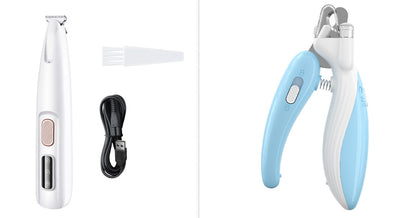 Pets Dog Paw Trimmer With LED Light Dog Clippers Pets dealsniper-net Set with nail clipper