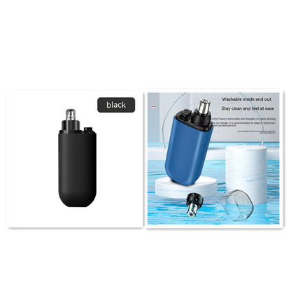 Rechargeable Nose Hair Trimmer Washable Electric Beauty DealSniper.net Black Blue 1PCS