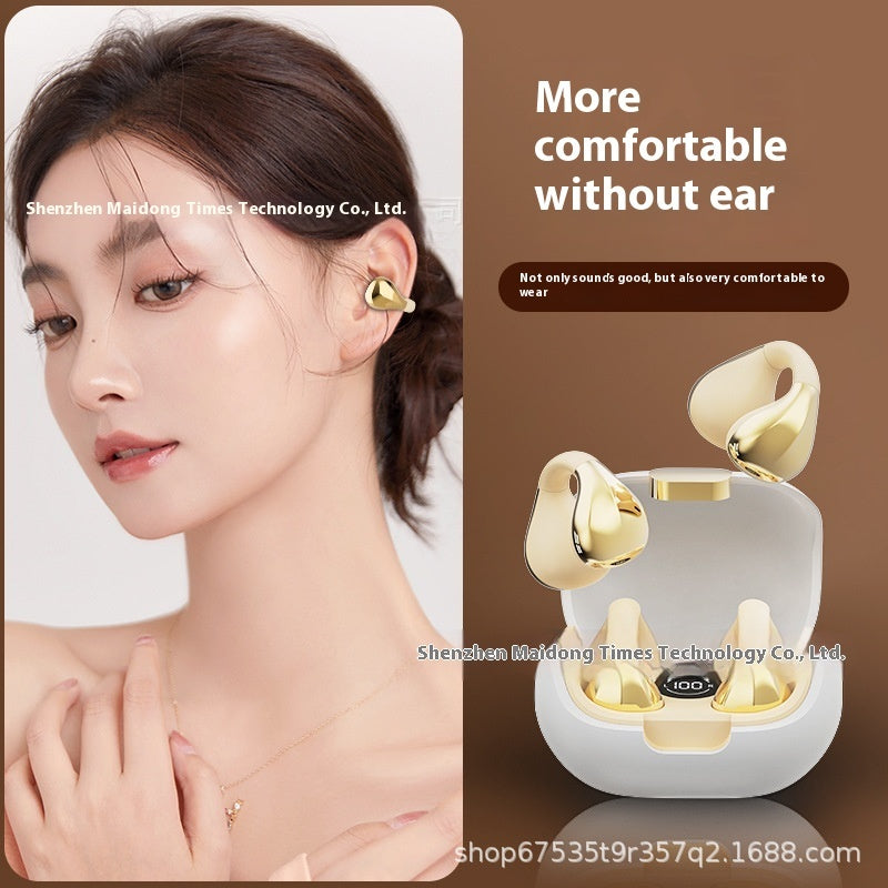 Digital Display Non In-ear OWS Clip-on Bluetooth Headset Electronics dealsniper-net