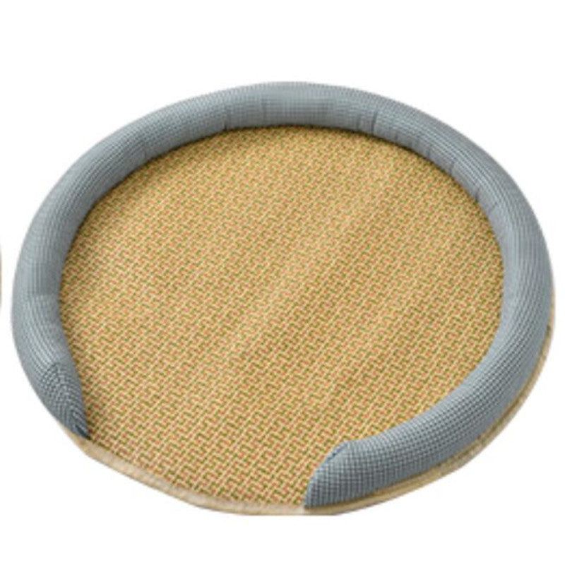 Cooling Mat For Cats - Rattan Pet Bed With Breathable Cushion And Summer Mattress Pets dealsniper-net Green S