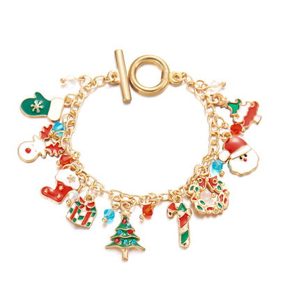 Personalized Christmas Bracelet Christmas Tree Santa Claus Jewelry Gym From House BR24Y04662