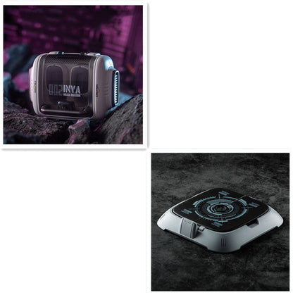 New Mechanical Space Capsule Bluetooth Headset Noise Reduction Electronics DealSniper.net Grey Set