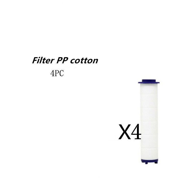 Propeller Driven Shower Head With Stop Button And Cotton Filter