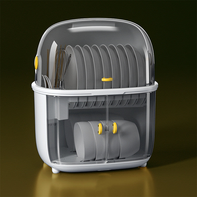 Household Kitchen Dish Storage Rack Disinfection Cabinet Kitchen dealsniper-net Yellow Disinfection USB