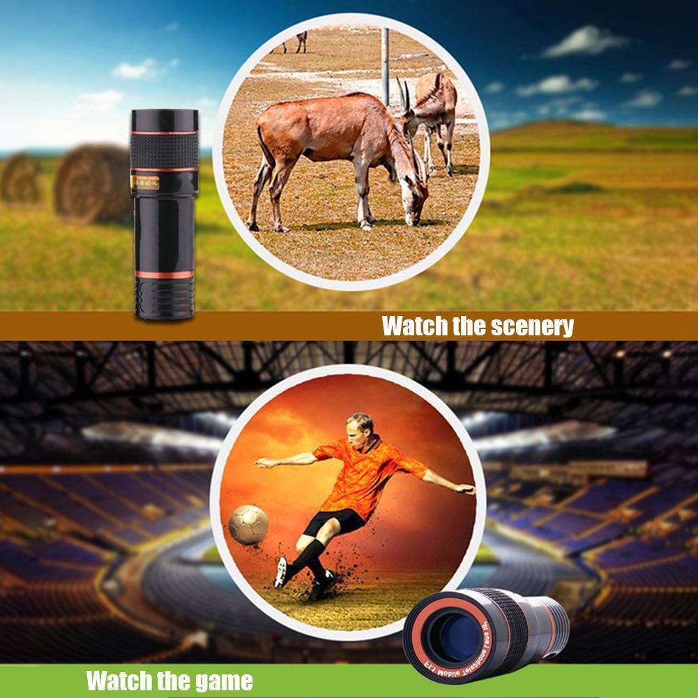 HD 8X Clip On Optical Zoom Telescope Camera Lens For Universal Mobile Cell Phone Phones DealSniper.net