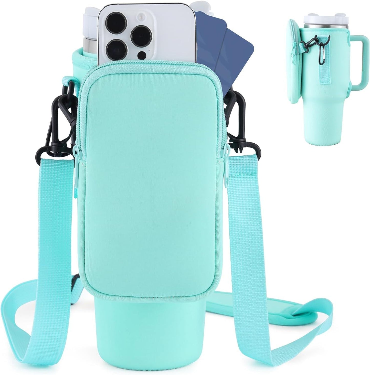 Slok Water Bottle Carrier Bag, Compatible With 40oz Tumbler Kitchen dealsniper-net Light Green