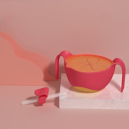 Straw Bowl Baby Side Food Snack Soup Kids DealSniper.net Red Ordinary