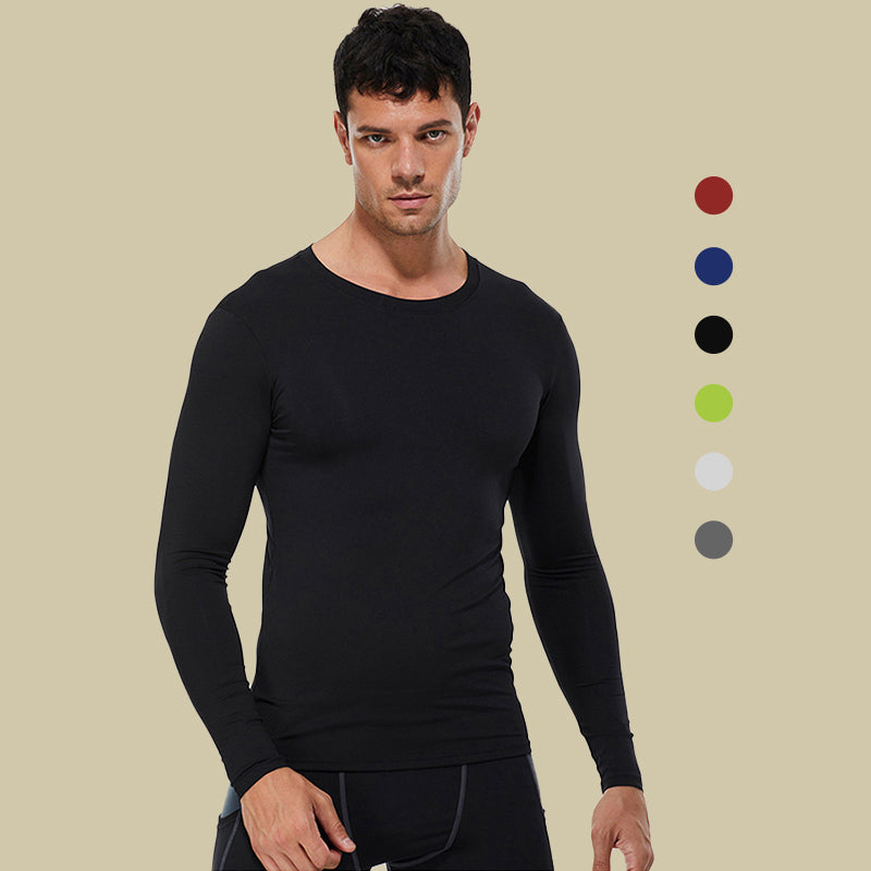 Men's Blank Long Sleeve Compression Top Men dealsniper-net