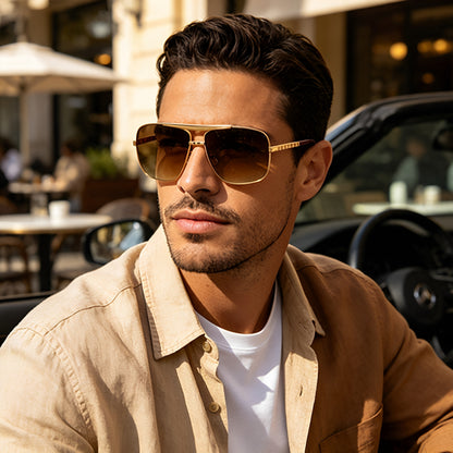 New Sunglasses Men's ATTITUDE Artistic Retro Box Slingshot Men Gym From House