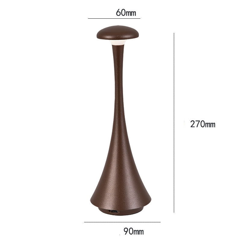 Portable Rechargeable Aluminum Table Lamp Bedroom Bedside Ambience Light Home Decor Gym From House Sand Coffee