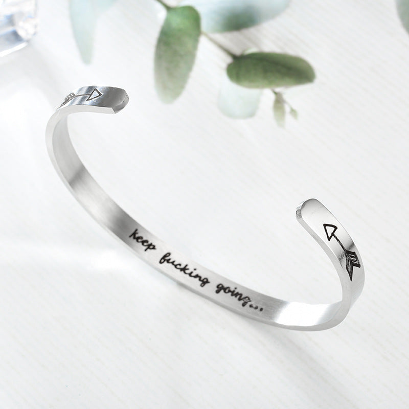Gold Color Charms Bracelet Femme Stainless Steel Jewelry Gifts Holidays dealsniper-net Silver arrow