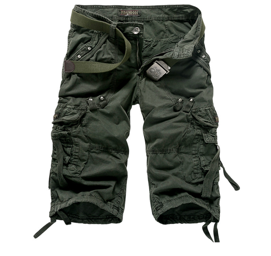 Workwear Shorts Multi-pocket Pants Men dealsniper-net Army Green 29