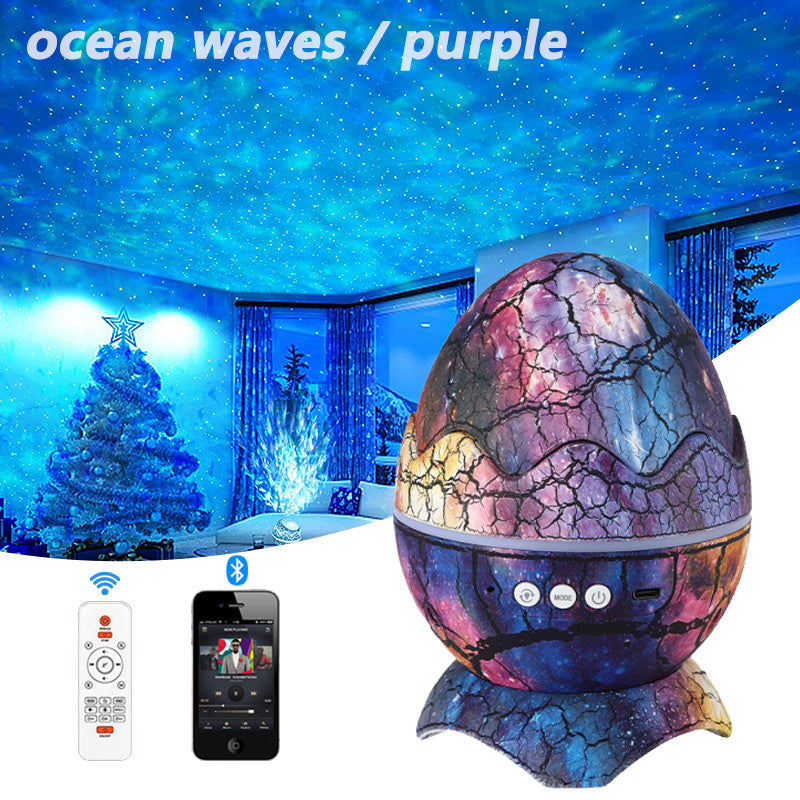 New Star Light Crack Translucent Dinosaur Egg Water Ripple Home Decor DealSniper.net Interstellar Blue Dinosaur egg star light USB