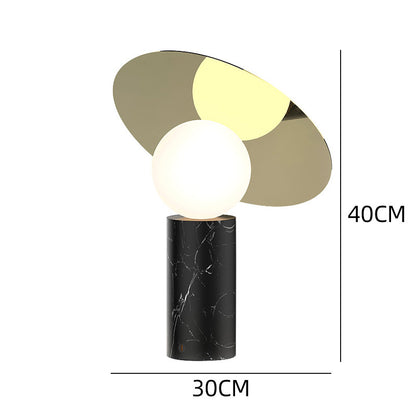 Art Table Lamp Designer Bedroom Bedside Marble Decoration Home Decor DealSniper.net Titanium 220V US
