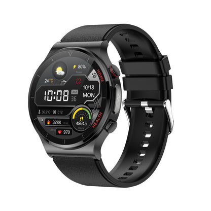 Oxygen ECG Temperature Blood Pressure Heart Rate Monitoring Laser Smart Watch Electronics DealSniper.net Black E300