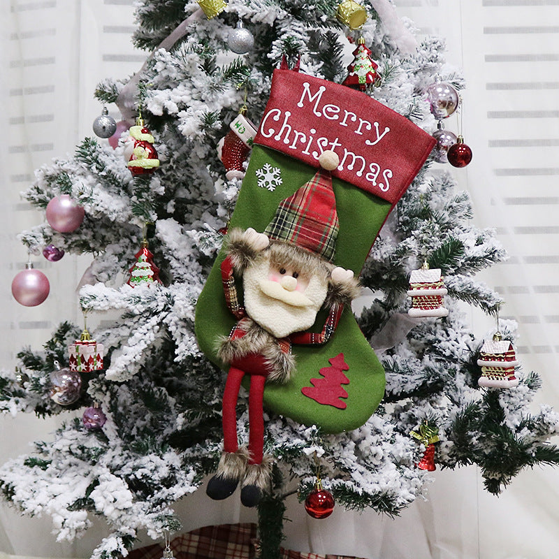 New Year Xmas Big Stockings Set Decorations Christmas Holidays DealSniper.net Old man