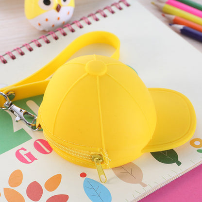 Cute Cartoon Candy Color Hat Silicone Coin Purse Kids dealsniper-net Yellow